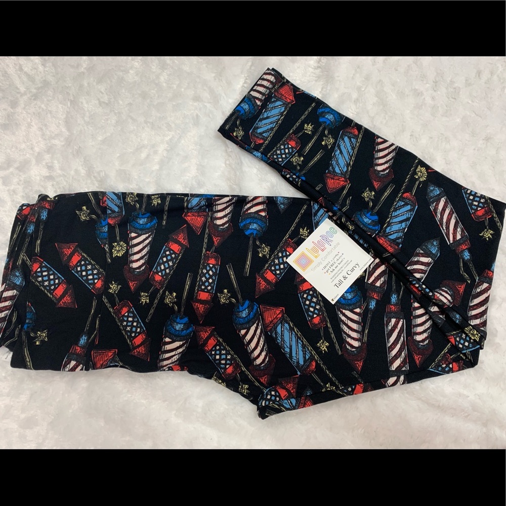 NWT Lula Roe Firecracker Leggings TC